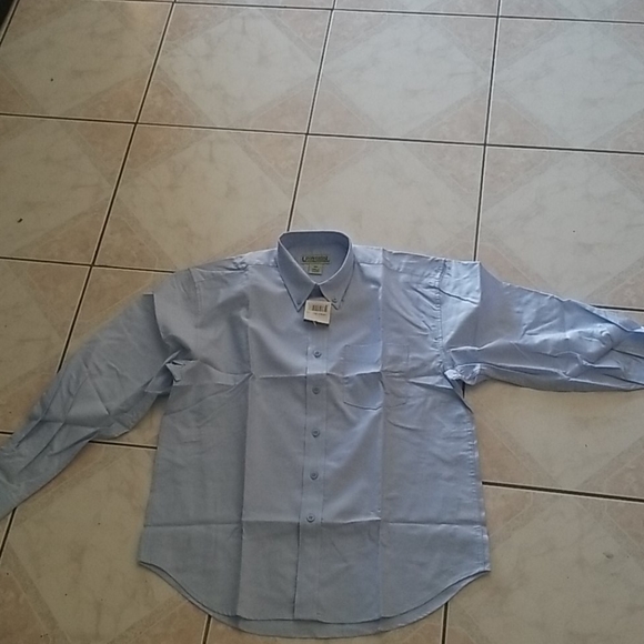 Blue button long sleeve uniform shirt - Picture 1 of 2